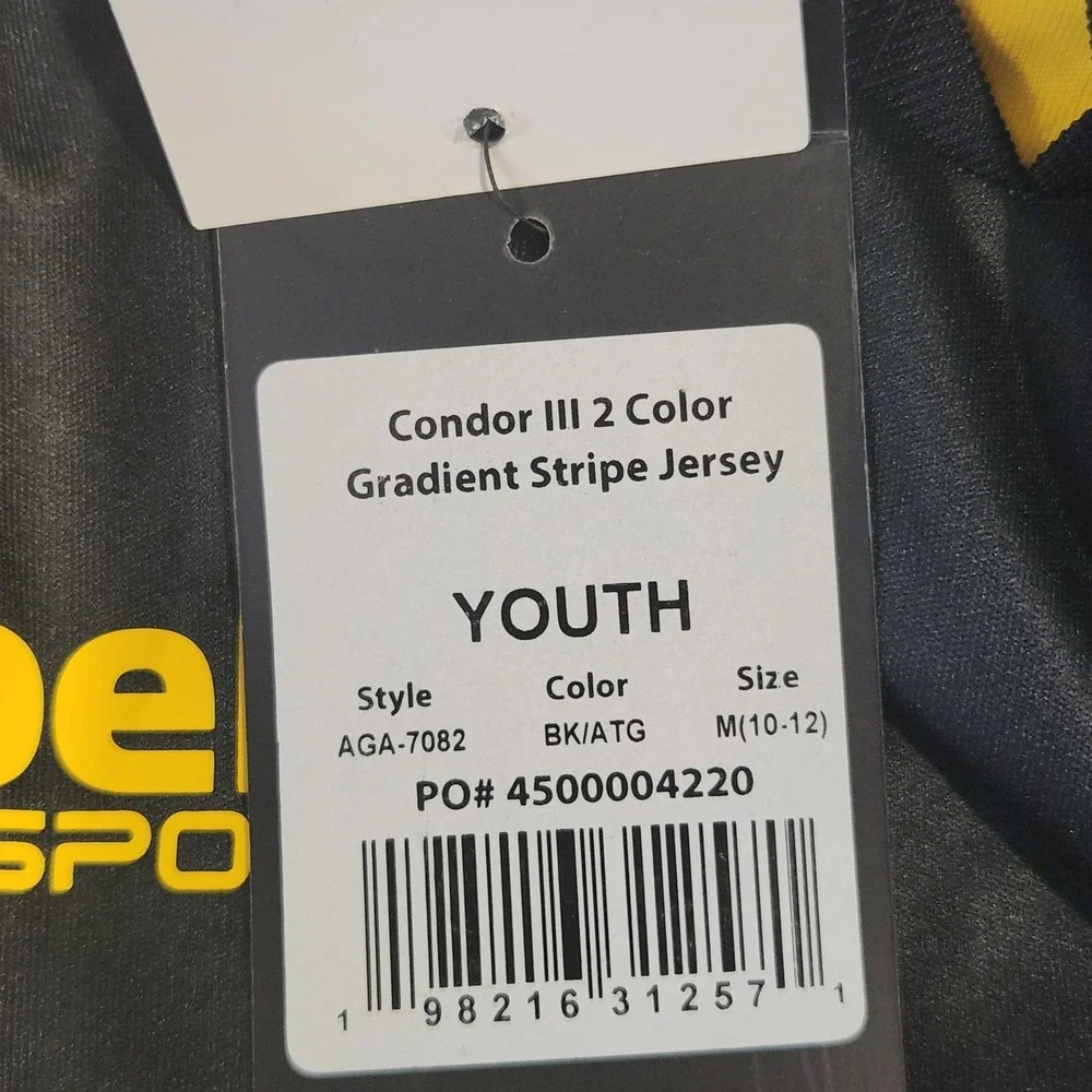 Capelli Sport Youth Jersey M(10-12) Black/Yellow West Pines United FC #7 Florida